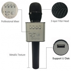 Micgeek Q9 беспроводной микрофон bluetooth для смартфонов, телефон android и Iphone
                                                                                        (Цвет: Черный  )
                                                    