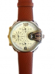 Мужские часы Diezel 10 Bar
                                                                                        (Цвет циферблата: Белый,  Цвет ремешка: Коричневый)
                                                    
