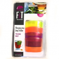 Набор разноцветных  держателей для чайных пакетиков Tea-bag Rest , 4 шт.
                                                                                        (1: -  )
                                                    