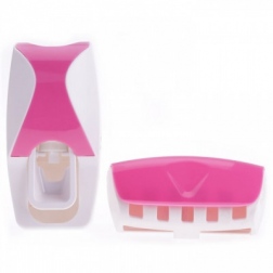 Автоматический дозатор зубной пасты + держатель для щёток
                                                                                        (Цвет: Розовый  )
                                                    