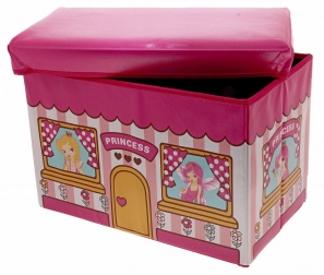 Короб-пуф для хранения игрушек, 48х28х30 см
                                                                                        (Рисунок: Принцессы  )
                                                    