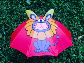 Детский зонт с ушками 
                                                                                        (Цвет : Желтый   )
                                                    
