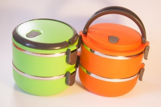 Термо ланч-бокс из нержавеющей стали, 1,4 л
                                                                                        (Цвет: Оранжевый  )
                                                    