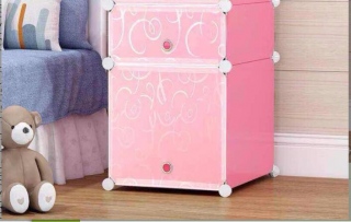 Складной шкаф, 45х35х52 см (2 отделения)
                                                                                        (Цвет: Розовый  )
                                                    