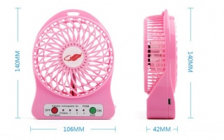 USB-вентилятор PORTABLE LITHIUM BATTERY FAN
                                                                                        (Цвет: Розовый  )
                                                    