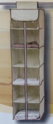 Подвесной кофр на 6 полок с молнией ORGANIZADOR ROPA C, 30х30х120 см
                                                                                