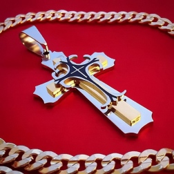 Мужской кулон крест STEEL RAGE
                                                                                